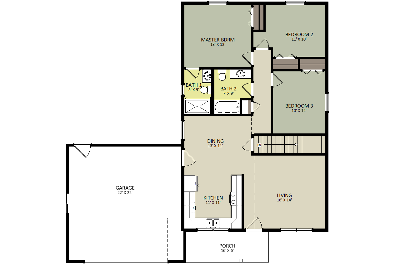 Rainwood First Floor Floor Plan